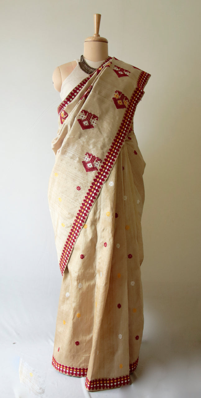 Hundred Percent Assam Muga Silk Saree  -Made to Order Only