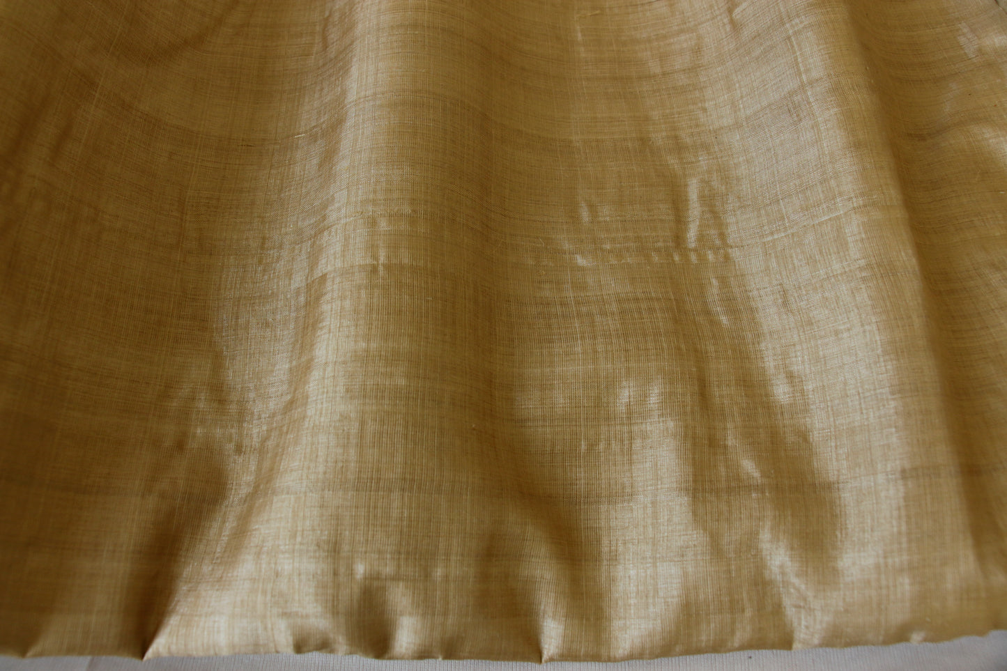 Hundred Percent Muga Silk Fabric by Yard