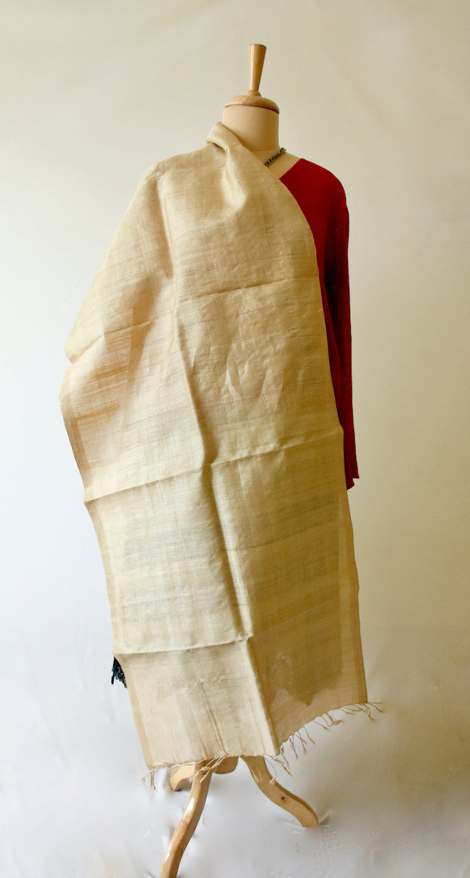 Hundred Percent Handwoven Muga Silk / Golden Silk Stole from Assam