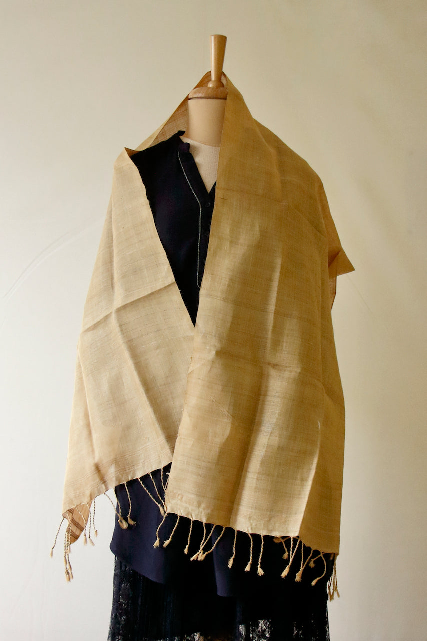 Hundred Percent Handwoven Muga Silk / Golden Silk Stole from Assam
