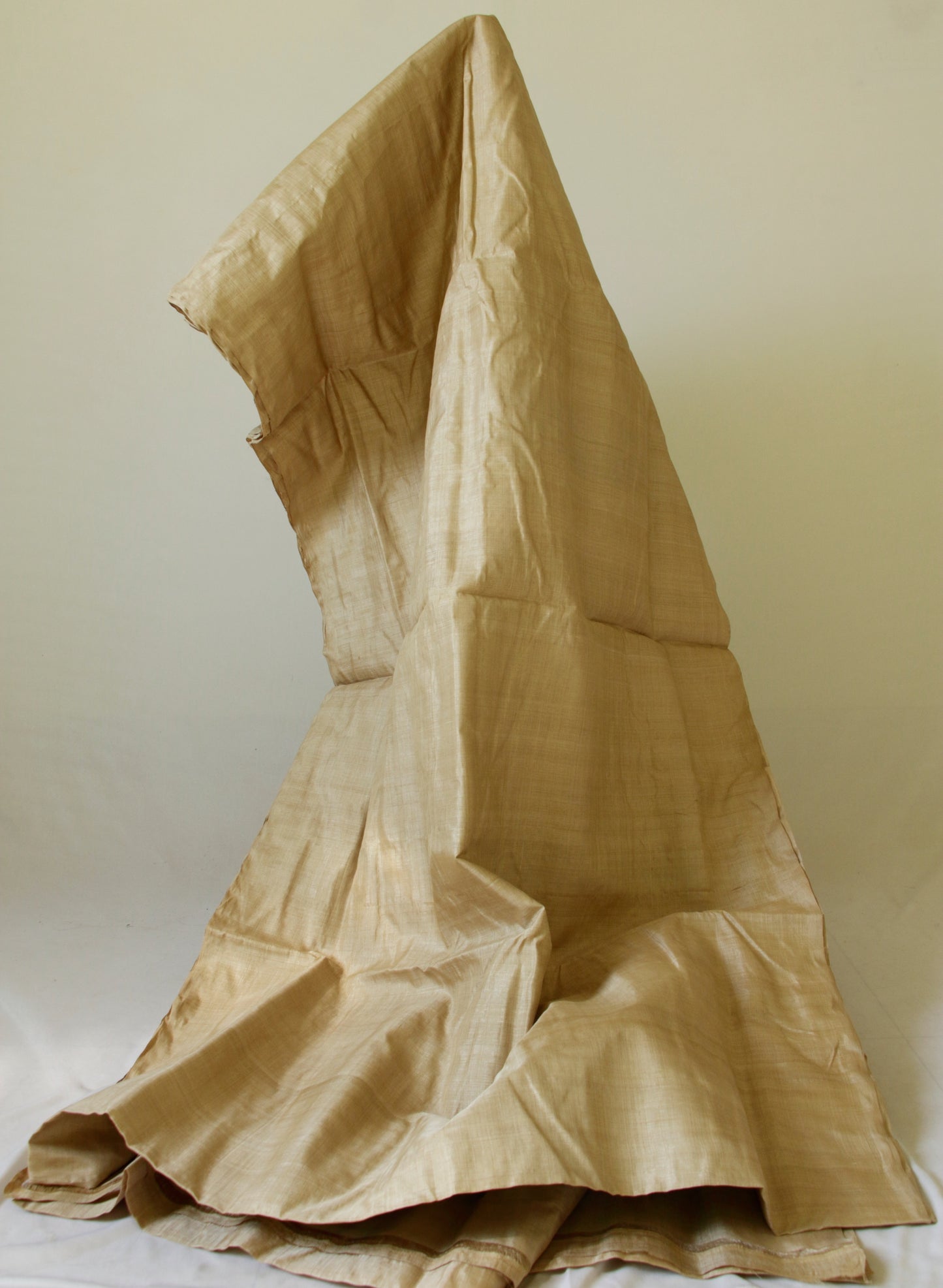 Hundred Percent Muga Silk Fabric by Yard