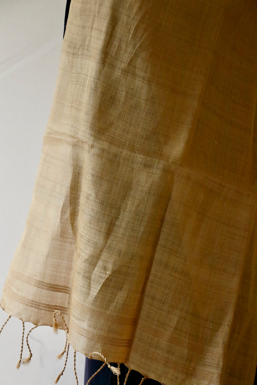 Hundred Percent Handwoven Muga Silk / Golden Silk Stole from Assam