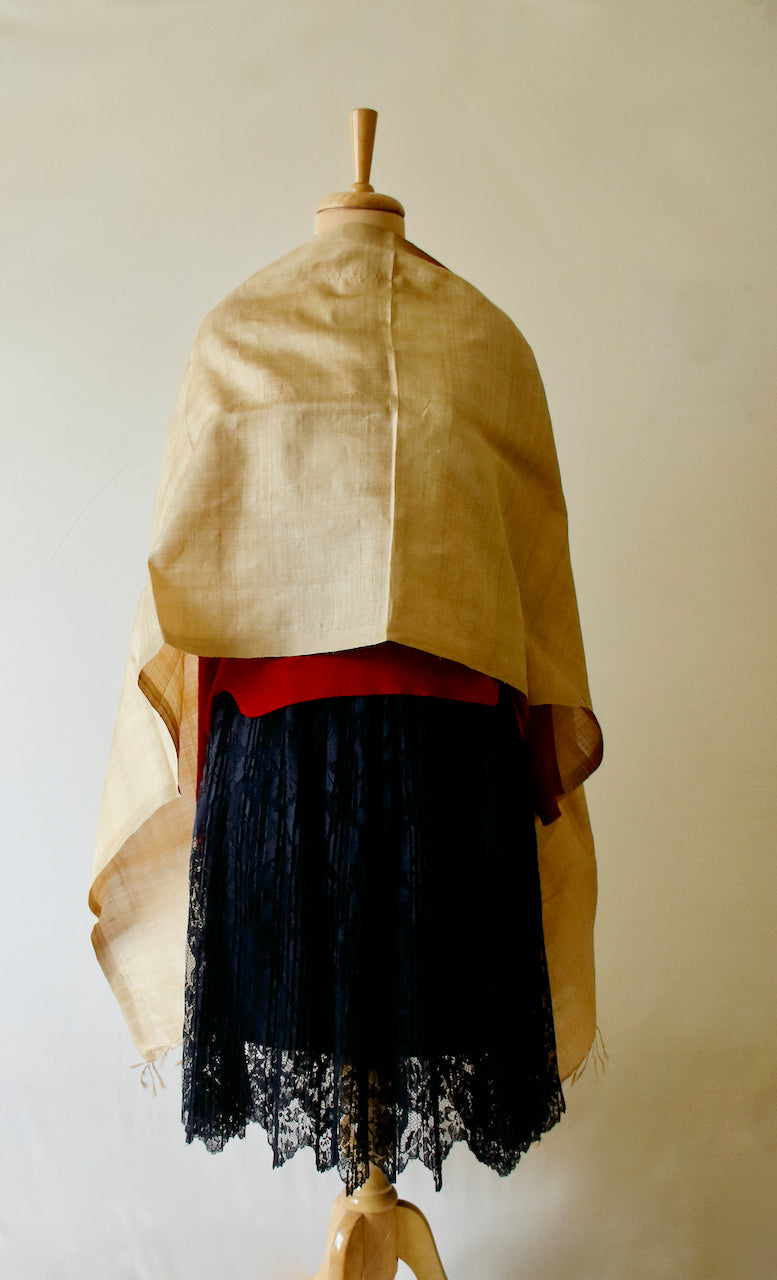 Hundred Percent Handwoven Muga Silk / Golden Silk Stole from Assam